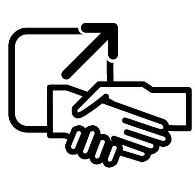 Two shaking hands.